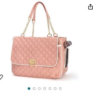 Pink travel pet carrier